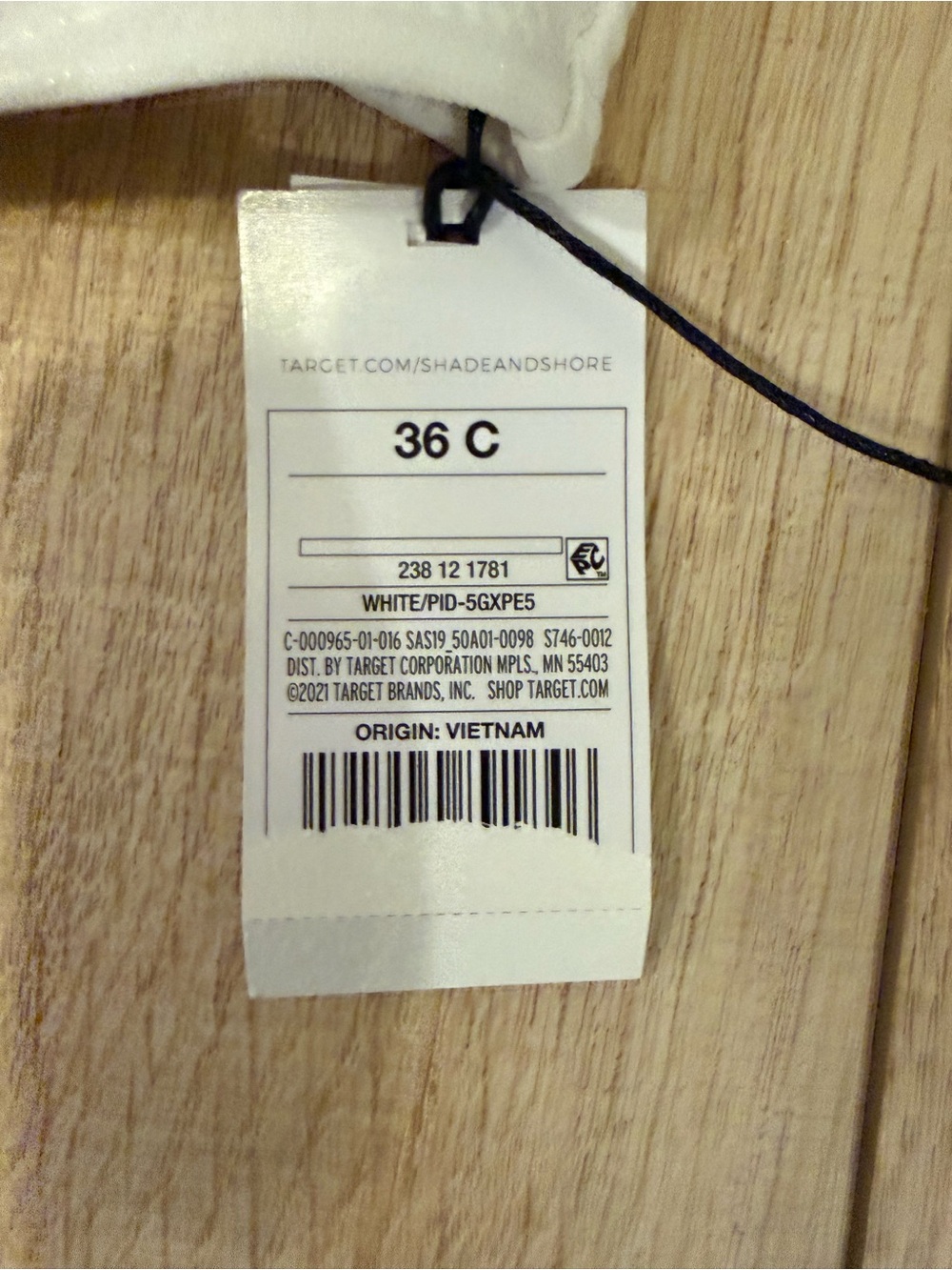 🤍 Shade & Shore White Light Lift Underwire Bikini Top NWT 36C - Picture 5 of 8